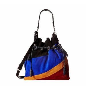 Patricia Nash CAFFARELLI Black Multi Drawstring Convertible Bag Crossbody